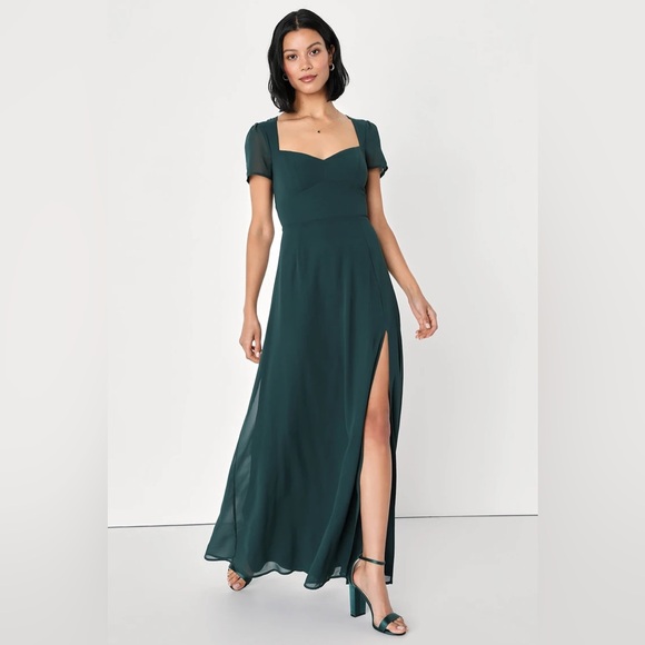 Size 8 Emerald Green maxi dress. Never worn. - Picture 2 of 6